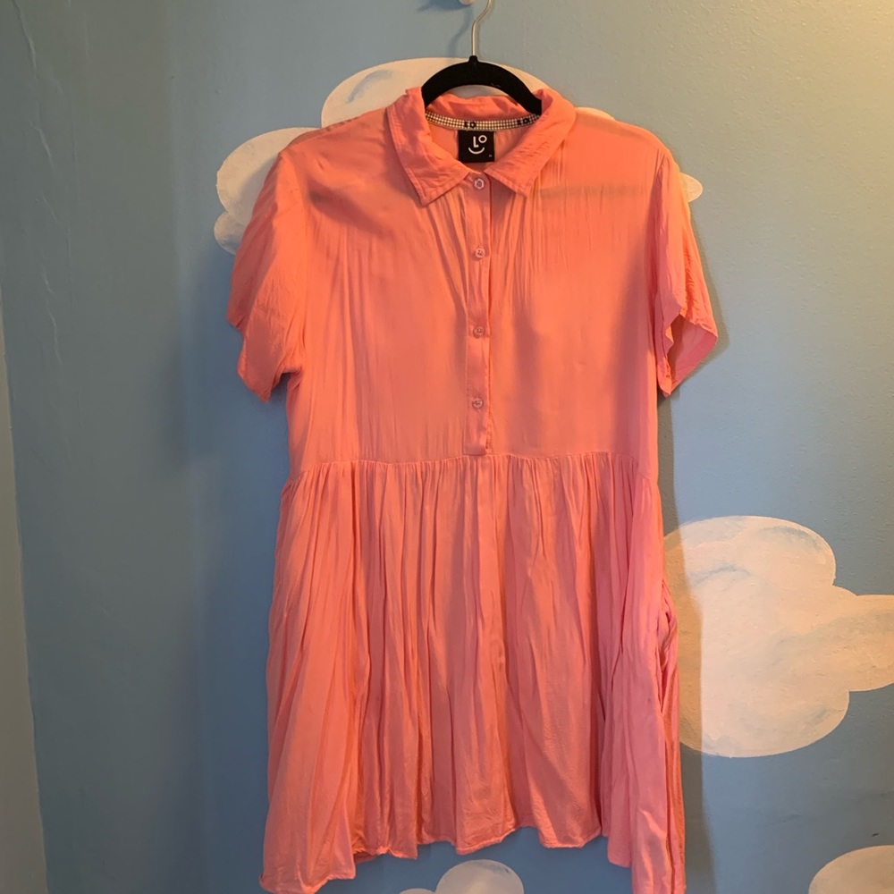 Lazy oaf pink dress with pockets!